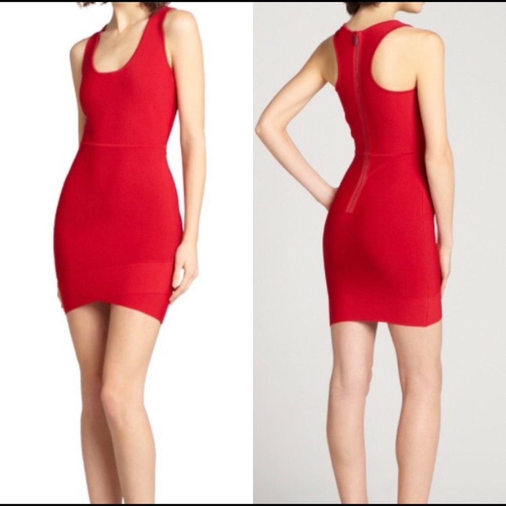 BCBG MaxAzria Medium Red Bodycon Dress